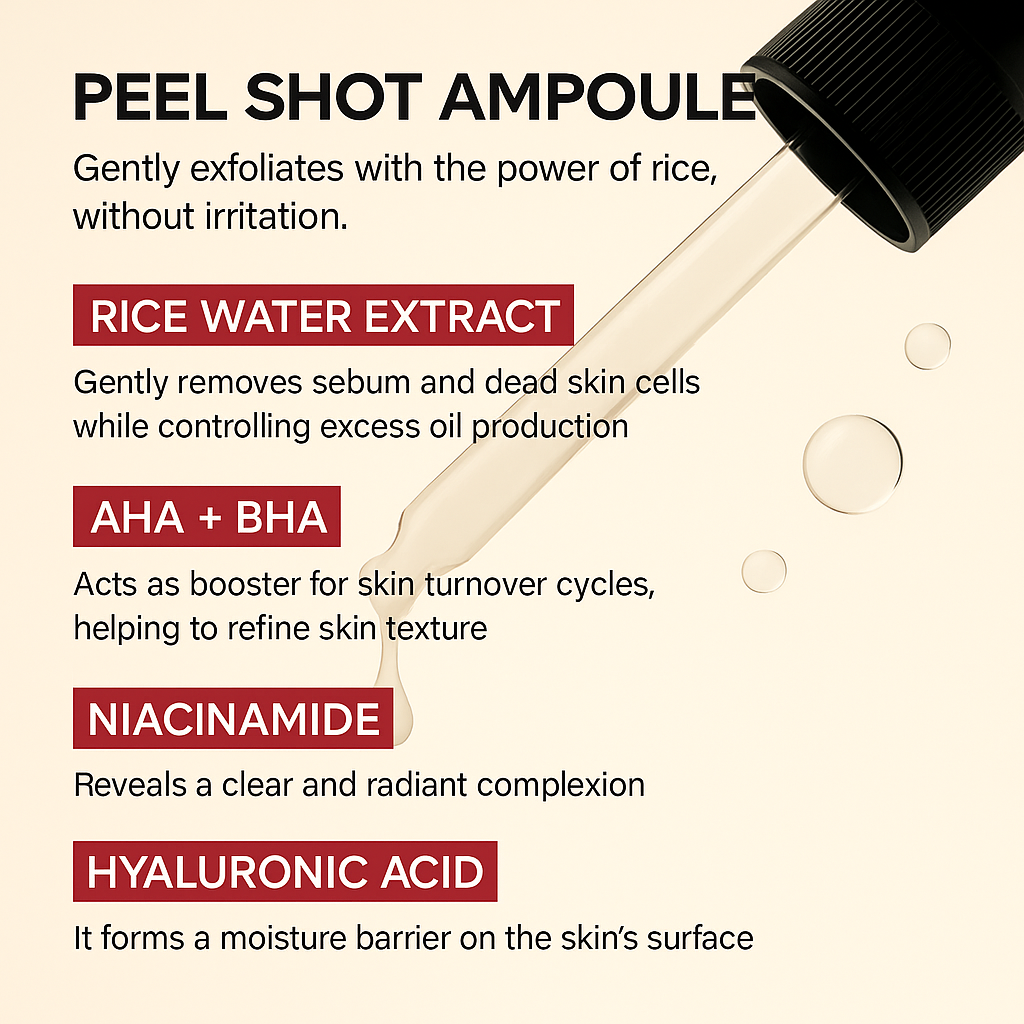 Peel Shot Serum – White and Black Rice Exfoliant ByLorai